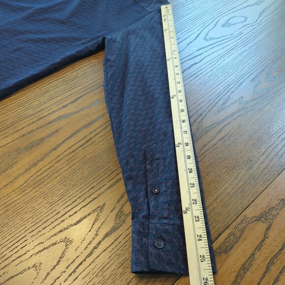 Ted Baker London Men’s Shirt 4 Sz L Blue Pink Matlock Moth print Button Front - Picture 13 of 15